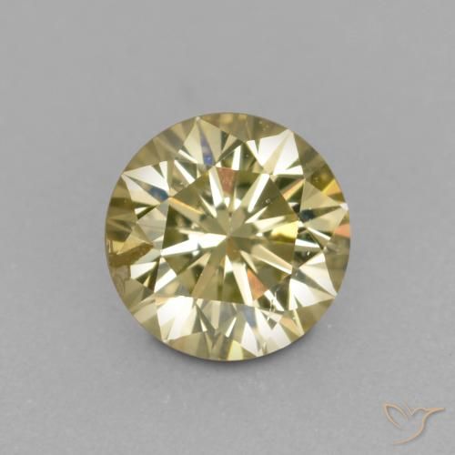 0.25ct طبيعي شامبانيا الماس, دائري, VS-SI