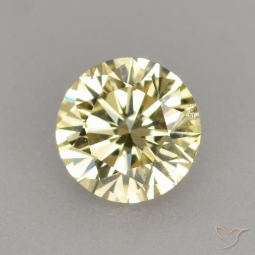 0.33ct طبيعي بني ذهبي الماس, دائري, SI