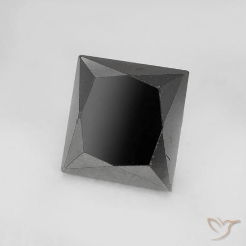 الماس أسود طبيعي، مربع، 0.99 قيراط، غير شفاف