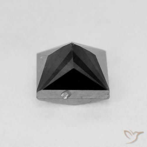 الماس أسود طبيعي، مربع، 0.99 قيراط، غير شفاف