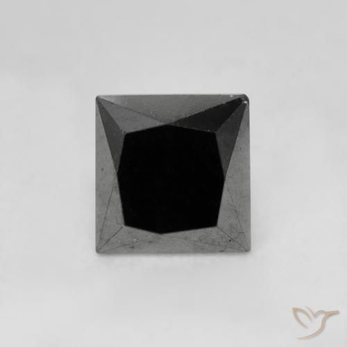 1.04ct طبيعي أسود الماس, مربع, غير شفاف