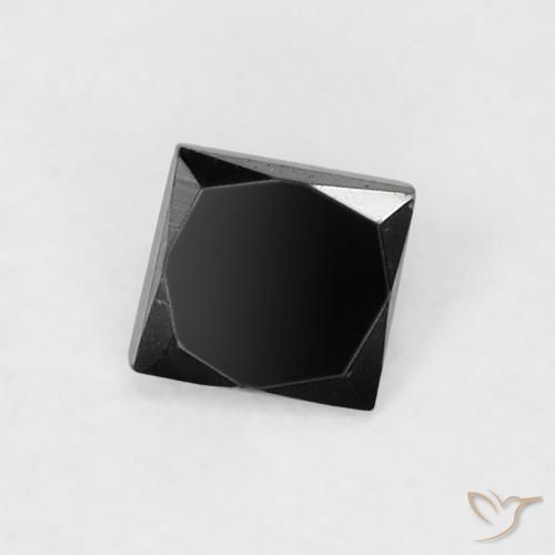 0.12ct طبيعي أسود الماس, مربع, غير شفاف