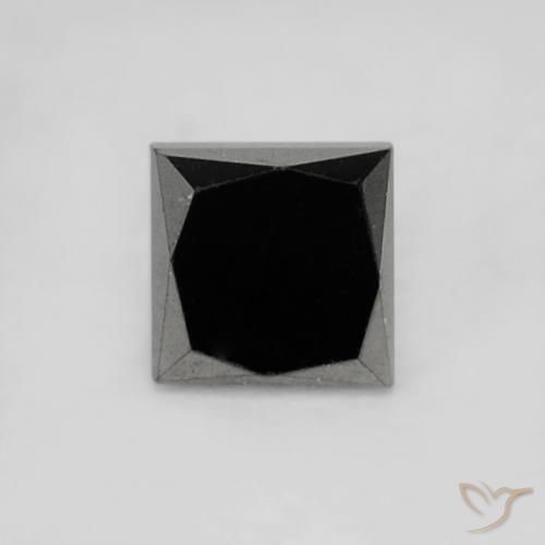 0.20ct طبيعي أسود الماس, مربع, غير شفاف