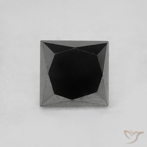 0.23ct طبيعي أسود الماس, مربع, غير شفاف