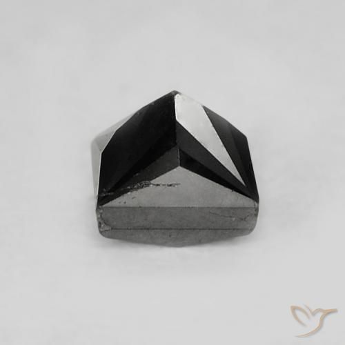 الماس أسود طبيعي، مربع، 0.32 قيراط، غير شفاف
