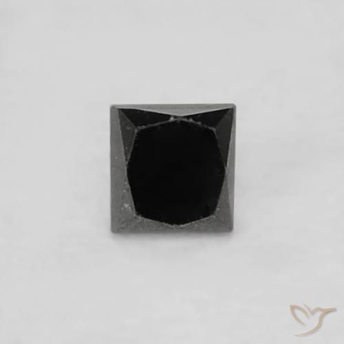 0.04ct طبيعي أسود الماس, مربع, غير شفاف