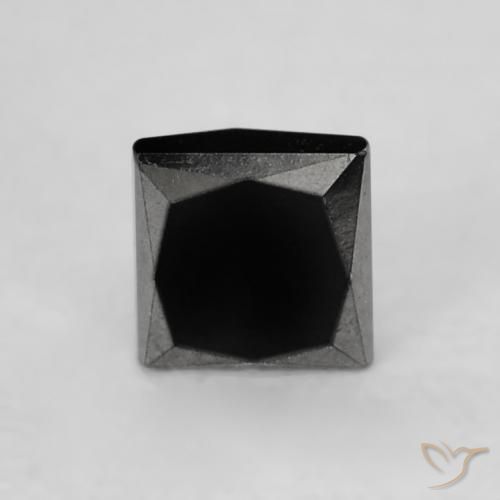 0.25ct طبيعي أسود الماس, مربع, غير شفاف