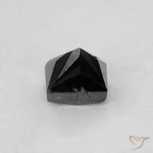 الماس أسود طبيعي، مربع، 0.06 قيراط، غير شفاف