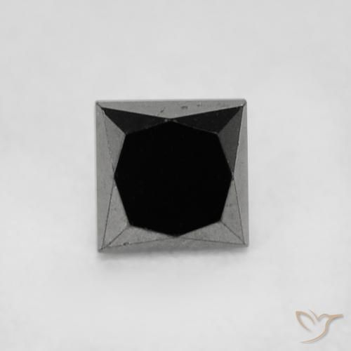 0.20ct طبيعي أسود الماس, مربع, غير شفاف
