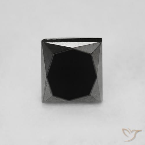0.30ct طبيعي أسود الماس, مربع, غير شفاف