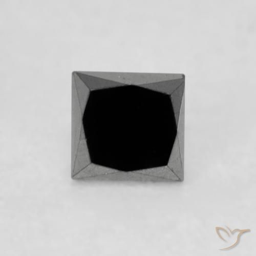0.19ct طبيعي أسود الماس, مربع, غير شفاف