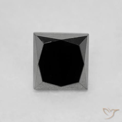 0.22ct طبيعي أسود الماس, مربع, غير شفاف
