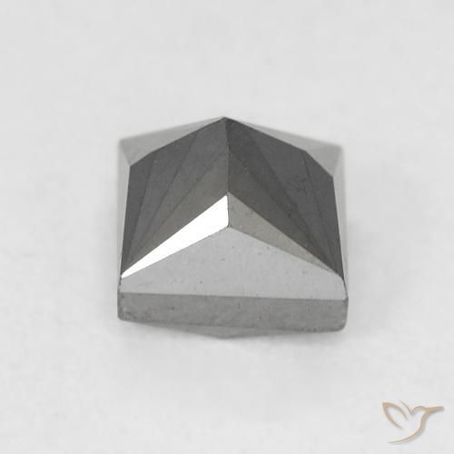 الماس أسود طبيعي، مربع، 0.68 قيراط، غير شفاف