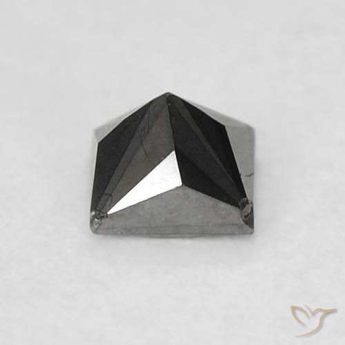 الماس أسود طبيعي، مربع، 0.29 قيراط، غير شفاف