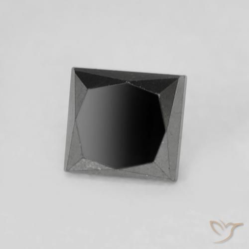 0.24ct طبيعي أسود الماس, مربع, غير شفاف