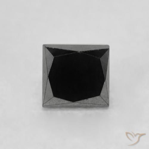 0.28ct طبيعي أسود الماس, مربع, غير شفاف