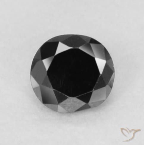 0.05ct طبيعي أسود الماس, دائري, غير شفاف
