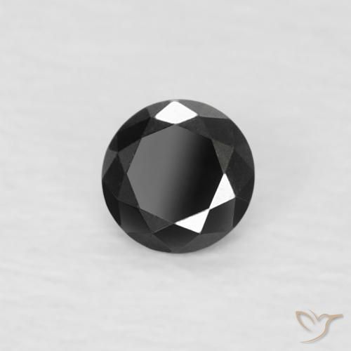 الماس أسود طبيعي، دائري، 0.06 قيراط، غير شفاف