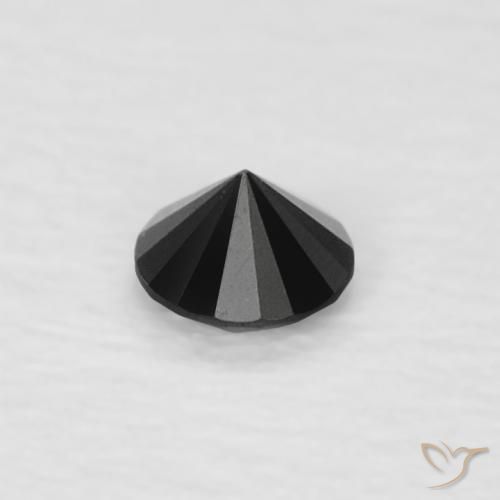 الماس أسود طبيعي، دائري، 0.06 قيراط، غير شفاف