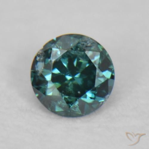 0.02ct طبيعي أخضر الماس, دائري, VS-SI
