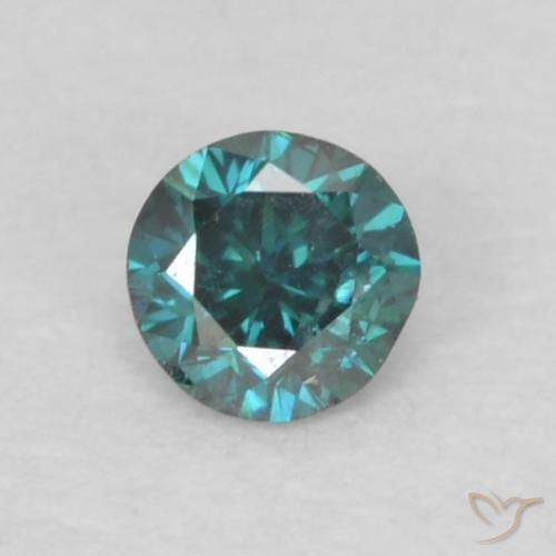 0.07ct طبيعي أزرق الماس, دائري, قليلا جدا, Photo A