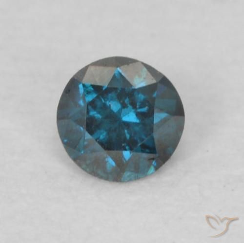 0.07ct طبيعي أزرق الماس, دائري, VVS-VS