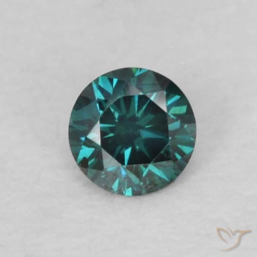 0.06ct طبيعي أزرق الماس, دائري, قليلا جدا