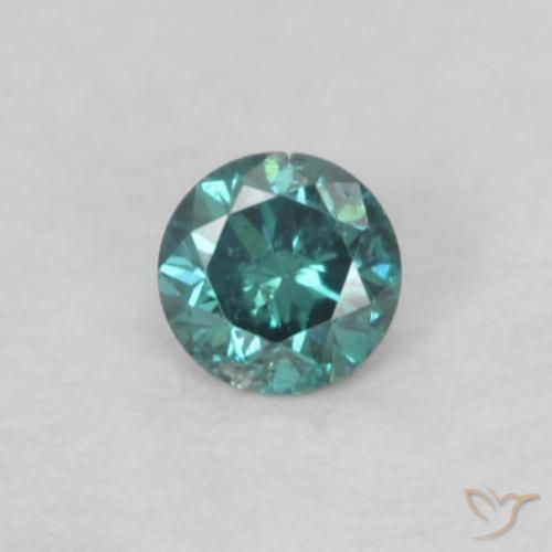 0.04ct طبيعي أخضر الماس, دائري, VS-SI