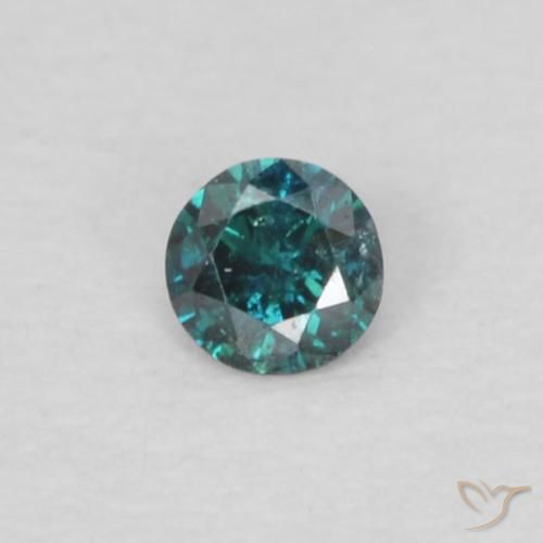 0.03ct طبيعي أزرق الماس, دائري, VS-SI