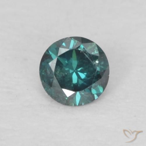 0.06ct طبيعي أخضر الماس, دائري, VS-SI