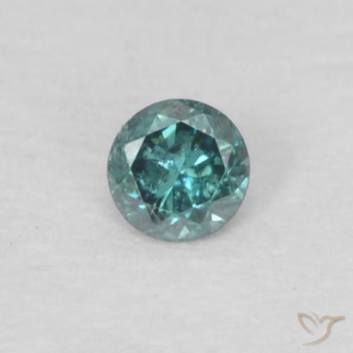 0.04ct طبيعي أخضر الماس, دائري, VS-SI