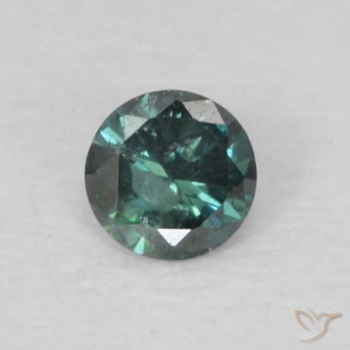 0.04ct طبيعي أخضر الماس, دائري, VS-SI