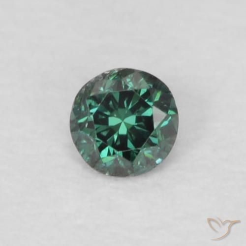 0.05ct طبيعي أخضر الماس, دائري, VS-SI