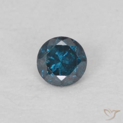 0.04ct طبيعي أزرق الماس, دائري, VS-SI