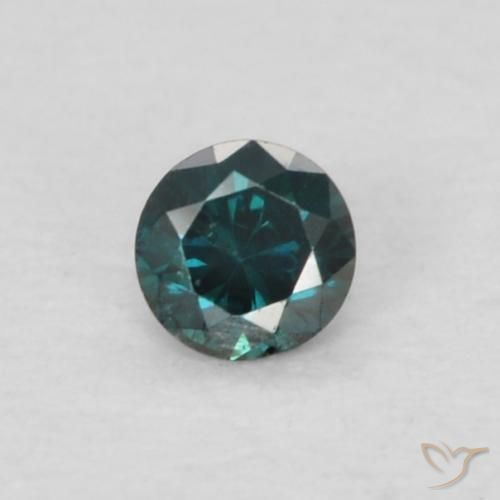 0.04ct طبيعي أزرق الماس, دائري, قليلا جدا