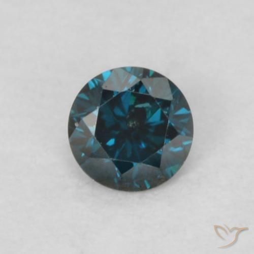 0.06ct طبيعي أزرق الماس, دائري, قليلا جدا