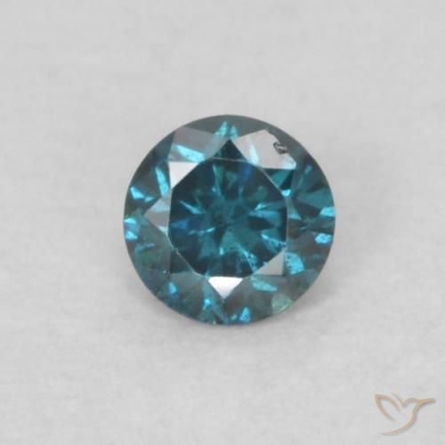 0.05ct طبيعي أزرق الماس, دائري, قليلا جدا