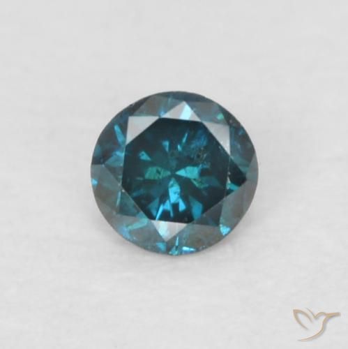 0.06ct طبيعي أزرق الماس, دائري, قليلا جدا