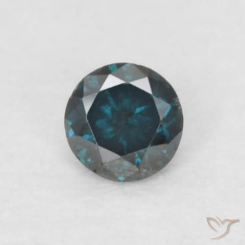 0.05ct طبيعي أزرق الماس, دائري, قليلا جدا