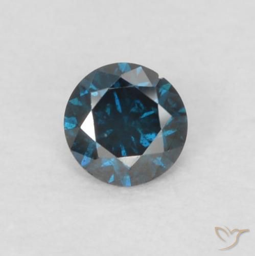 0.05ct طبيعي أزرق الماس, دائري, قليلا جدا