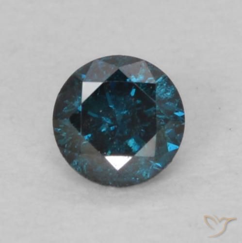 0.08ct طبيعي أزرق الماس, دائري, VS-SI, Photo A