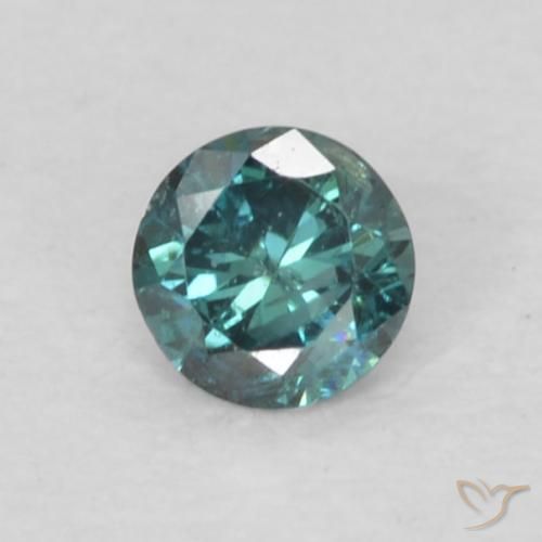 0.06ct طبيعي أخضر الماس, دائري, VS-SI