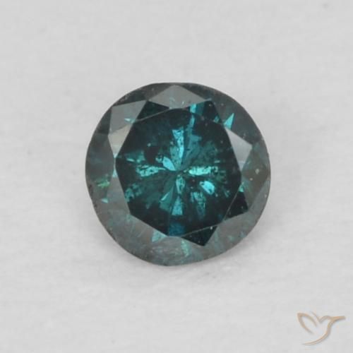 0.07ct طبيعي أزرق الماس, دائري, VS-SI
