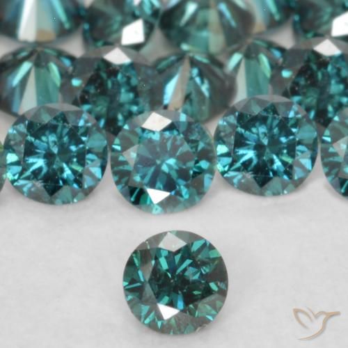 0.06ct طبيعي أخضر الماس, دائري, VVS-VS