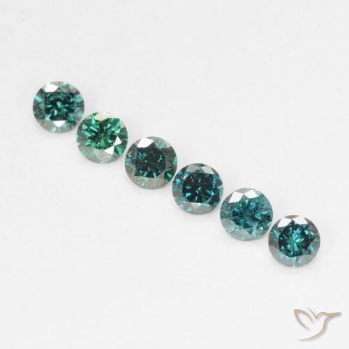 0.05ct طبيعي أخضر الماس, دائري, VVS-VS