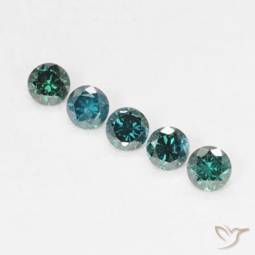 0.05ct طبيعي أخضر الماس, دائري, VVS-VS