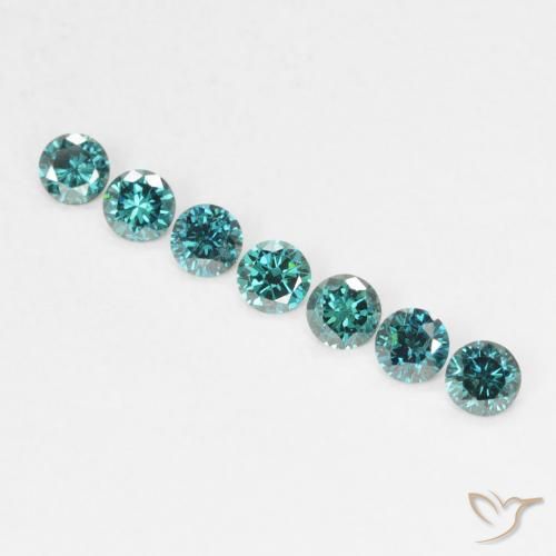 0.04ct طبيعي أخضر الماس, دائري, VVS-VS