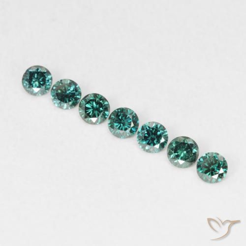 0.04ct طبيعي أخضر الماس, دائري, VVS-VS