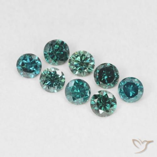 0.03ct طبيعي أخضر الماس, دائري, VVS-VS
