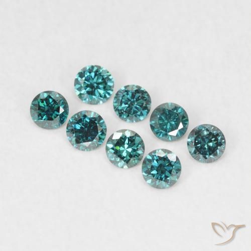 0.03ct طبيعي أخضر الماس, دائري, VVS-VS